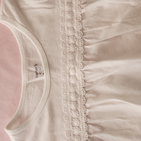 Carter's Kids size 8 white long sleeved top. - Picture 2 of 5